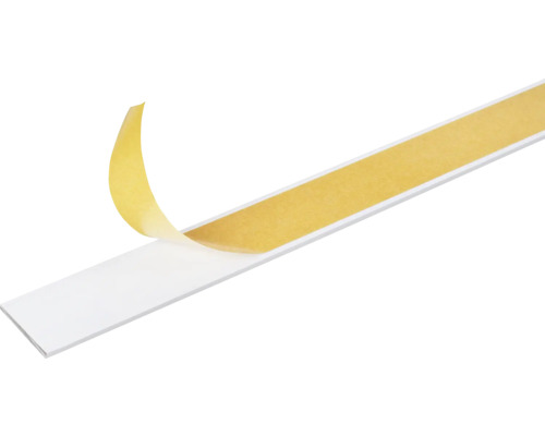 Plattstav ALBERTS aluminium vit självhäftande 30x2mm 1m Vit golvsockel med tejp