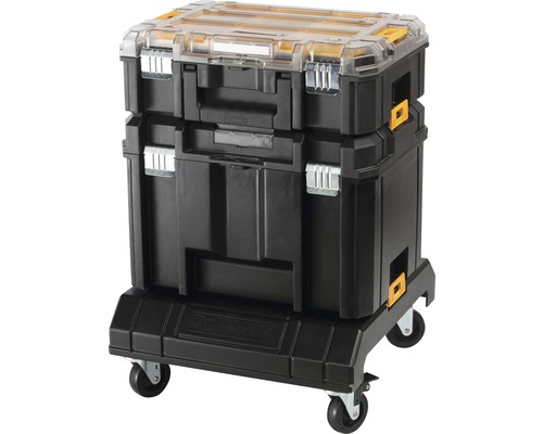 DeWalt verktygslåda med hjul för enkel transport av verktyg och tillbehör.