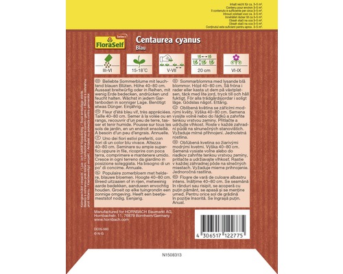 Fröförpackning blåklint blå