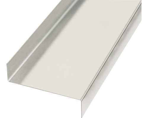 Slätplåt ALBERTS Z-form aluminium natur 18x63x18mm 2m U-profil av metall