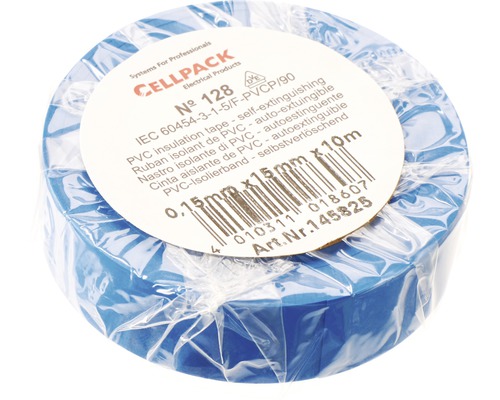 Eltejp CELLPACK PVC blå 15mmx10m