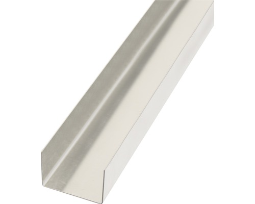 Slätplåt ALBERTS U-form aluminium natur 20x29x20mm 1m U-profil av metall