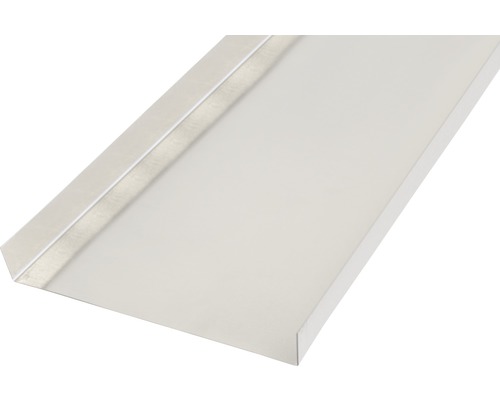Slätplåt ALBERTS U-form aluminium natur 18x130x18mm 1m Fönsterbänk i rostfritt stål