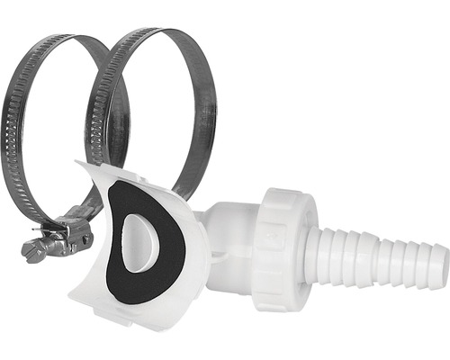 FALUPLAST Sadelslangnippel 32-110 mm x 45° 8082434 Slanganslutning med två slangklämmor