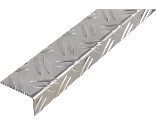 Vinkelprofil ALBERTS aluminium räfflad 43,5x23,5x1,5mm 2m