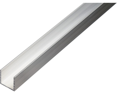U-profil ALBERTS aluminium natur 10x20x10x1,5mm 2,6m U-profil av aluminium