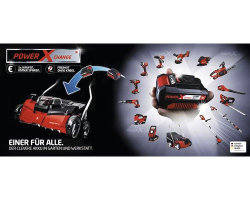 Power X Change batterisystem med trädgårdsredskap och verktyg