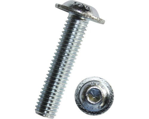 Kullrig maskinskruv DRESSELHAUS ISO 7380-2 4x6mm Linsskruv med insexskalle