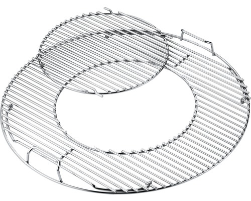 Två runda grillgaller av metall