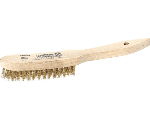 Mässingsborste med trähandtag