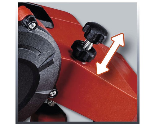 Detaljbild av en justerskruv för justering