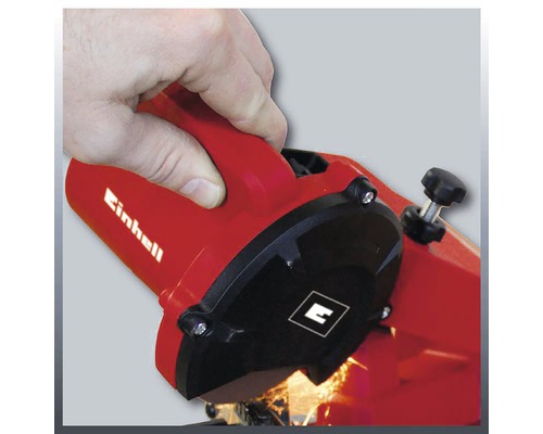 Enhands kedjeslip i bruk