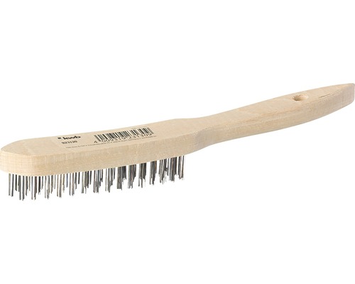 Stålborste med trähandtag