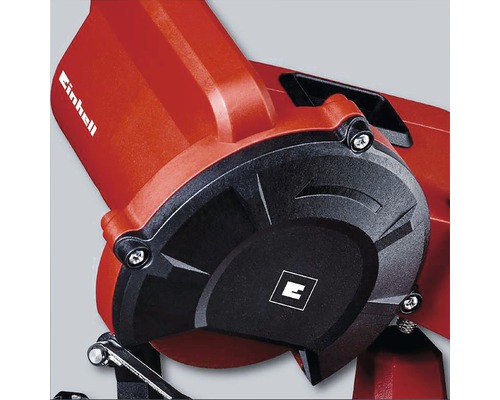 Einhell-logotyp på rött elverktyg