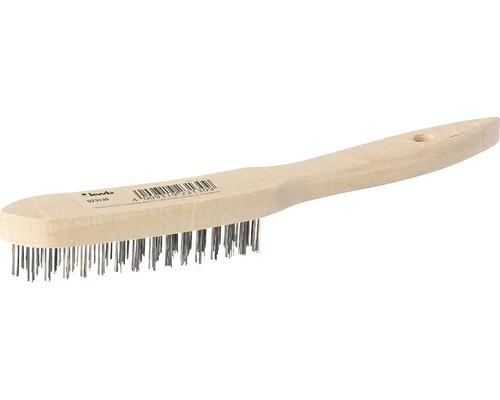 Stålborste med trähandtag