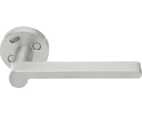Dörrhandtag med ASSA-logotyp av metall