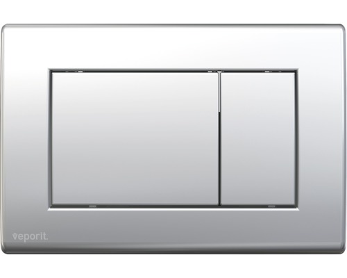 Spolknapp VEPORIT Classic krom blank anti fingerprint antibakteriell 247 mm Toalettspolning med två knappar