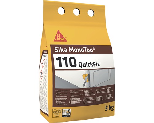 Reparationsbruk SIKA Monotop 110 quickfix snabbhärdande 5kg Sika MonoTop 110 QuickFix reparationsbruk 5 kg säck