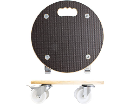 Rund verkstadspall med handtag och hjul