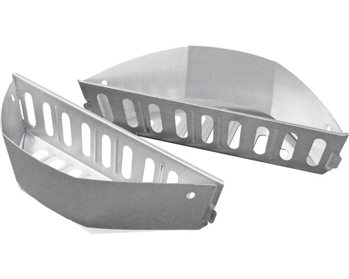 Två grillkolskorgar av metall