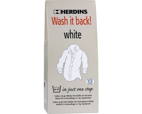 Textilfärg HERDINS Wash It Back vit