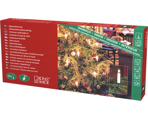 Förpackning med julgransljusslinga för inomhusbruk från Konstsmide med 35 ljus