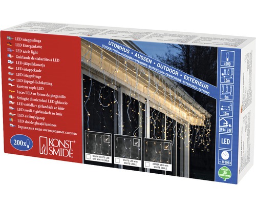 Förpackning med LED istappslinga