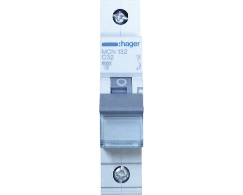 Automatsäkring HAGER 32A 1-polig MCN132