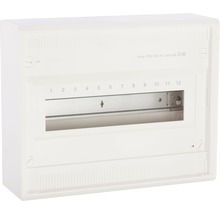 Vit fördelningslåda med tolv moduler