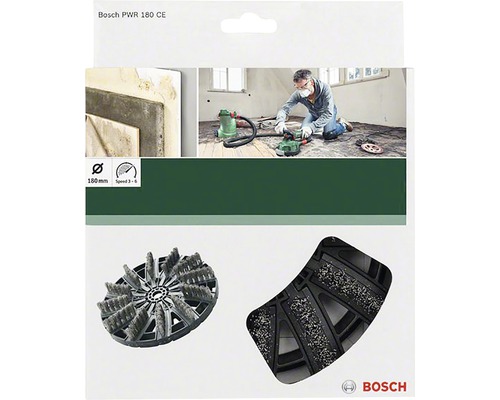 Bosch PWR 180 CE förpackning med betongrenoverare och tillbehör