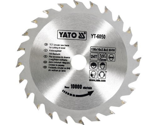 Cirkelsågklinga YATO YT-6050 HM 130x2,8x16mm 24T
