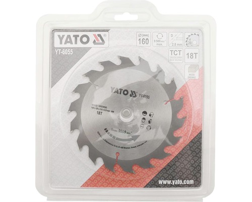 Yato cirkelsågblad med en diameter på 160 millimeter för träbearbetning