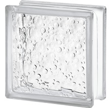 Klarglas glasblock med bubbelstruktur