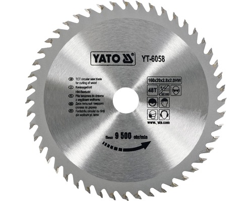 Cirkelsågklinga YATO YT-6058 HM 160x2,8x20mm 48T