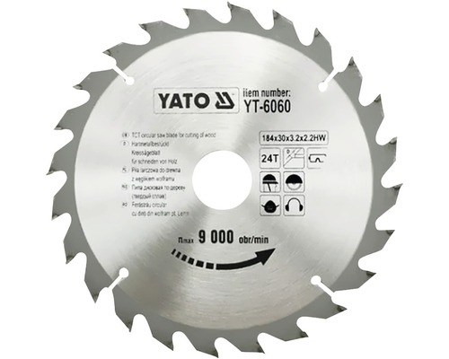 Cirkelsågklinga YATO YT-6060 HM 184x3,2x30mm 24T