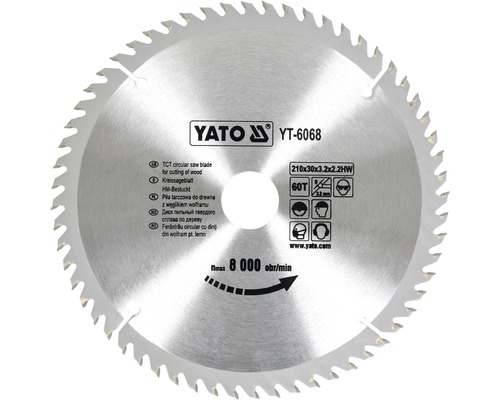 Cirkelsågklinga YATO YT-6068 HM 210x3,2x30mm 60T