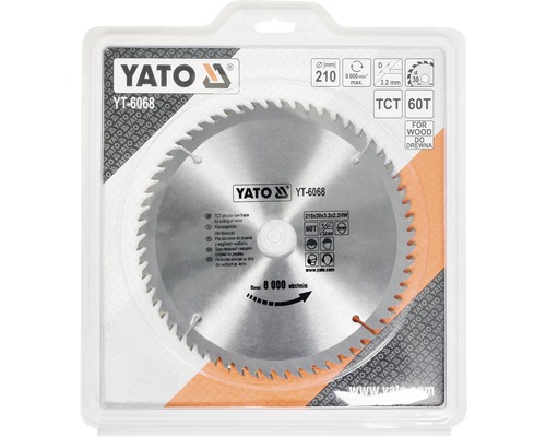 Yato cirkelsågblad med 60 tänder för trä