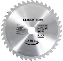 Yato cirkelsågblad 250x30x3.2x2.2HW med 40 tänder för skärning av trä.