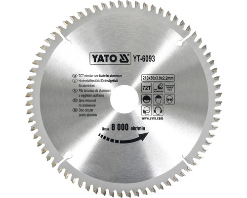 Yato cirkelsågblad för aluminium, 210x30x3,0x2,2 millimeter