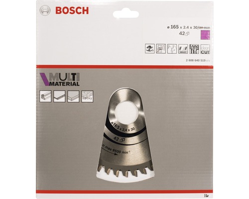 Bosch sågblad Multi Material, diameter 165 millimeter