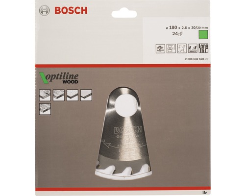 Bosch Optiline Wood sågbladsförpackning, diameter 180 millimeter
