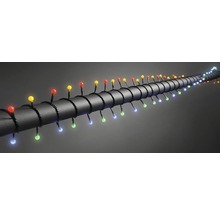 Ljusslinga med flerfärgade LED-lampor på svart kabel