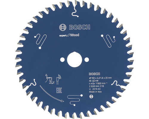 Cirkelsågklinga BOSCH Expert for Wood Ø 160x20x2,2mm Z 48