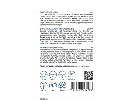 Information om sådd av prydnadsväxter