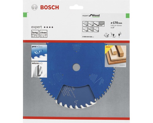 Bosch logotyp, Expert Wood sågklinga, diameter 170 millimeter