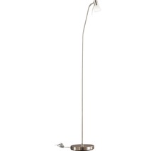 Golvlampa med metallfot och vridbart lamphuvud