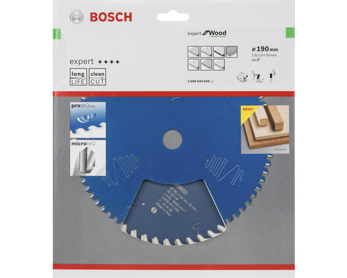 Bosch Logo. Bosch cirkelsågblad Expert Wood, diameter 190 millimeter