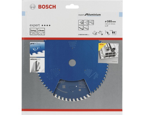 Bosch logotyp. Cirkelsågblad Expert Aluminium med en diameter på 165 millimeter