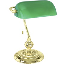 Grön skrivbordslampa i bankstil