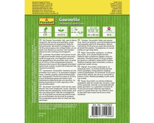 Gourmelito körsbärstomat fröförpackning